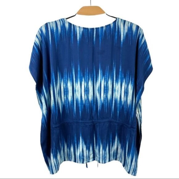 Tommy bahama blue  white batik poncho tunic swim coverup - Picture 2 of 4